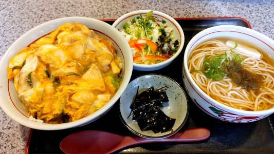 ミニ親子丼と温麺